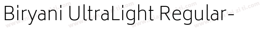 Biryani UltraLight Regular字体转换